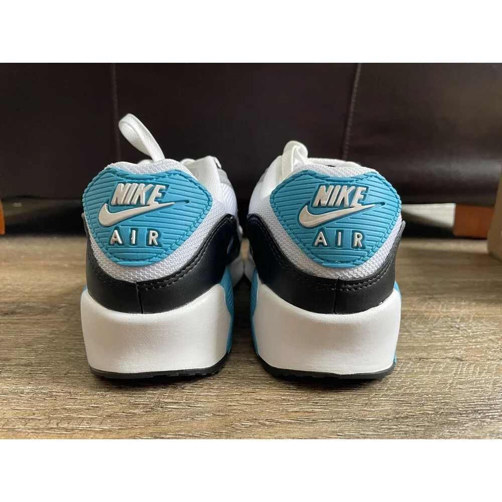 Nike Air Max 90 GS NN White Blue Lightning Sz 6.5y FD0678-100